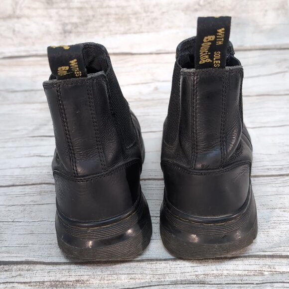 Dr MArtens Embury Black Leather Slip On Chelsea Boots Women 9 Men 8 - Picture 4 of 8